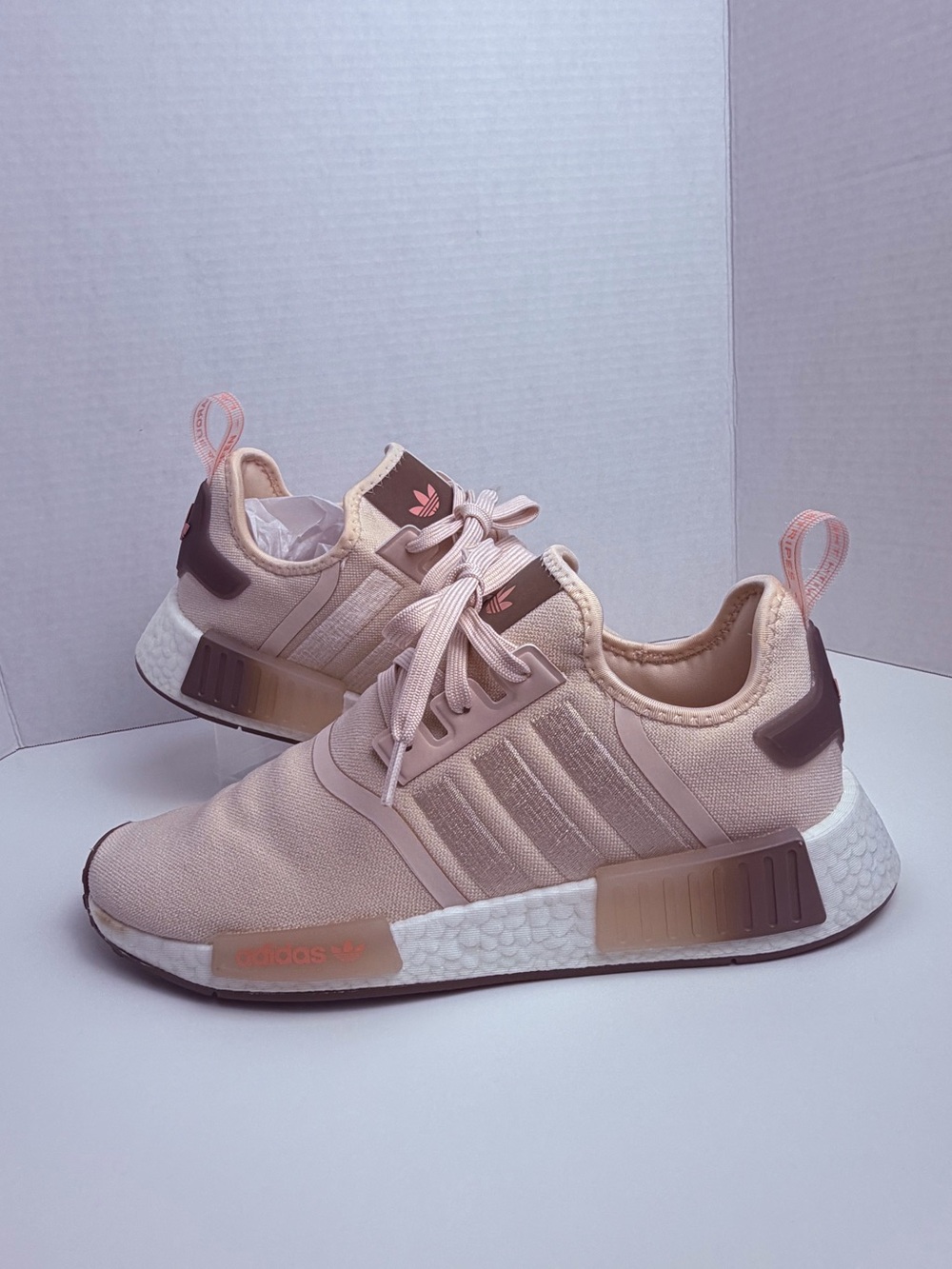 adidas Women’s Pink & Brown NMD_R1 Lace-Up Sneakers